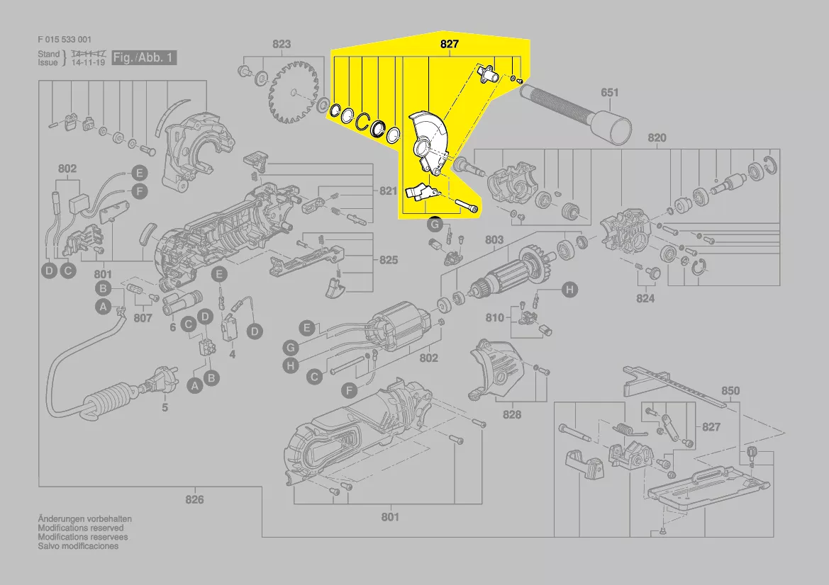 Capot de protection réf. 2 610 Z06 184 Skil